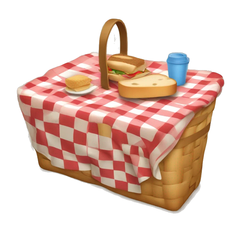 Picnic (checkered blanket, sandwich in the basket) emoji