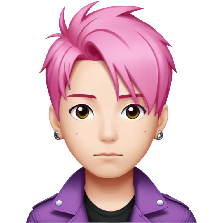 TOP from Big Bang with pink hair emoji