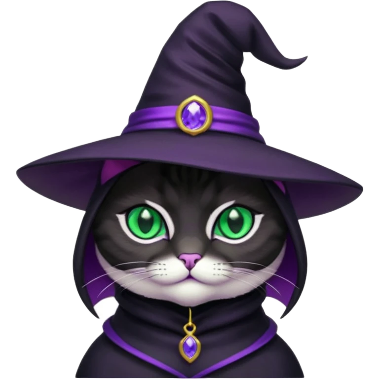 purple witch cat emoji