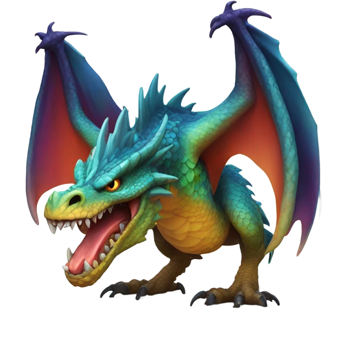 Dragon eating chicken  emoji