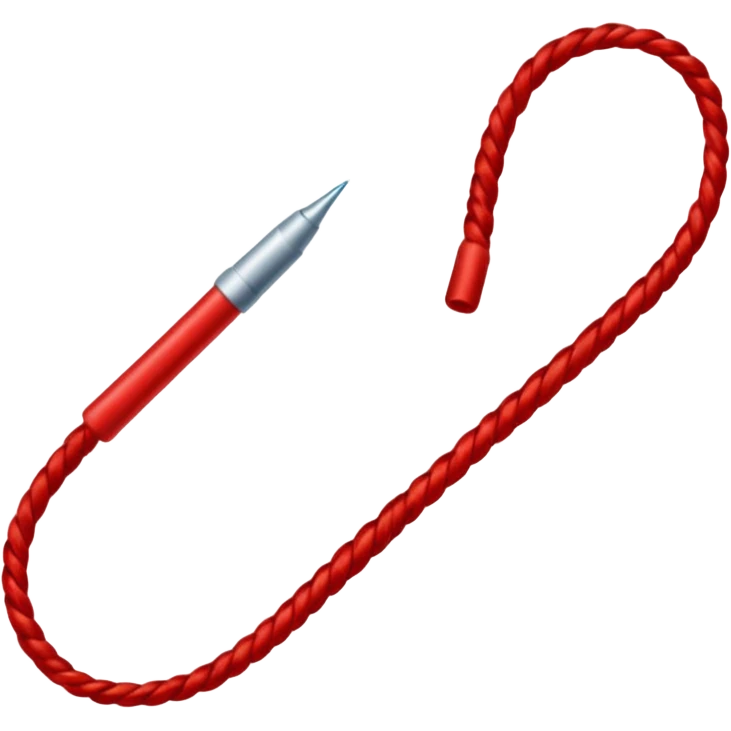 straight red thread  emoji