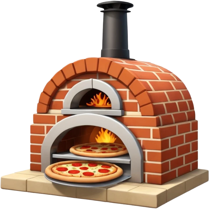 small pizza oven with pizza inside emoji