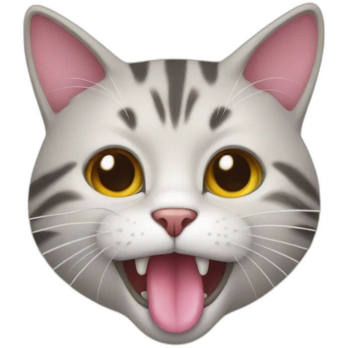 cat showing tongue emoji