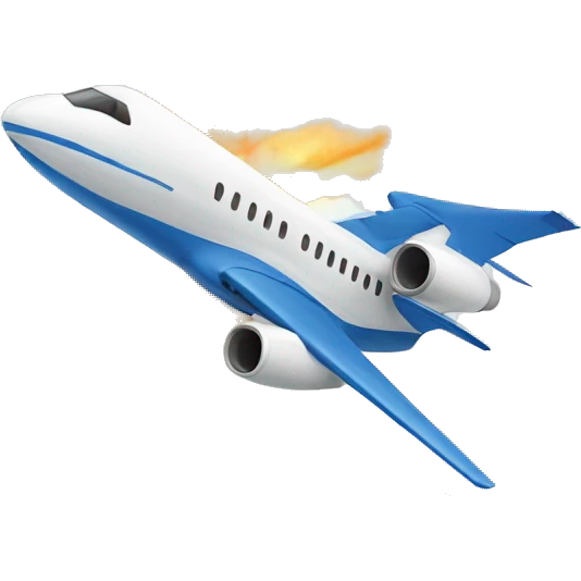 jet plane with vapor trails emoji