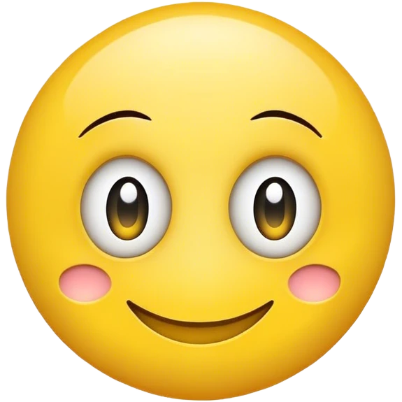 yellow smiley with high eyes emoji