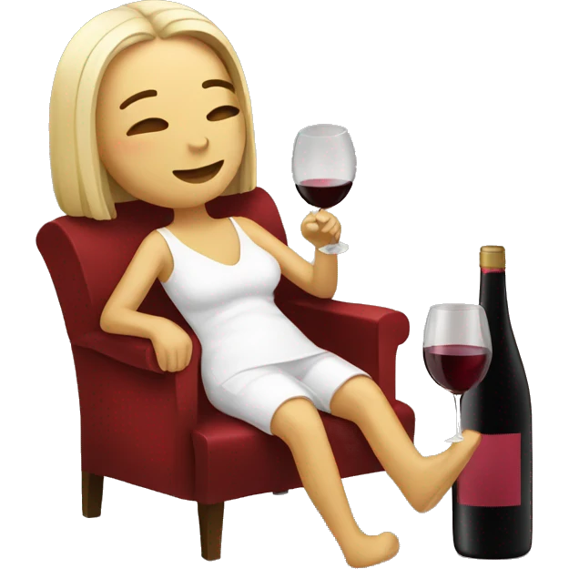 relax and wine emoji