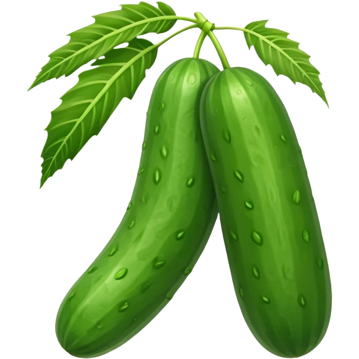 cucumber hangs on a palm branch emoji