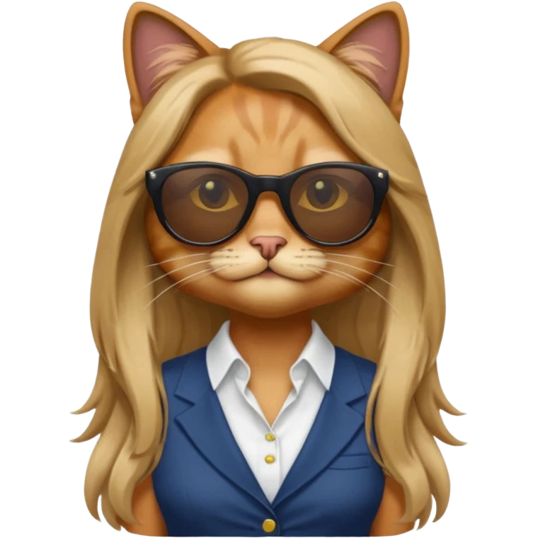 cat long  in drink holders with sunglasses dikkine dress emoji