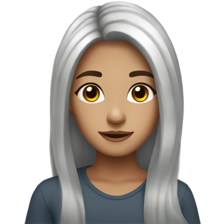 Long hair, tanish, girl, freckles, brown hair, brown eyes emoji