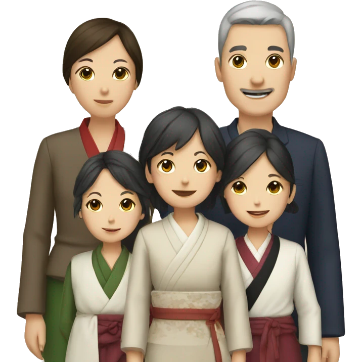 French-japan family emoji