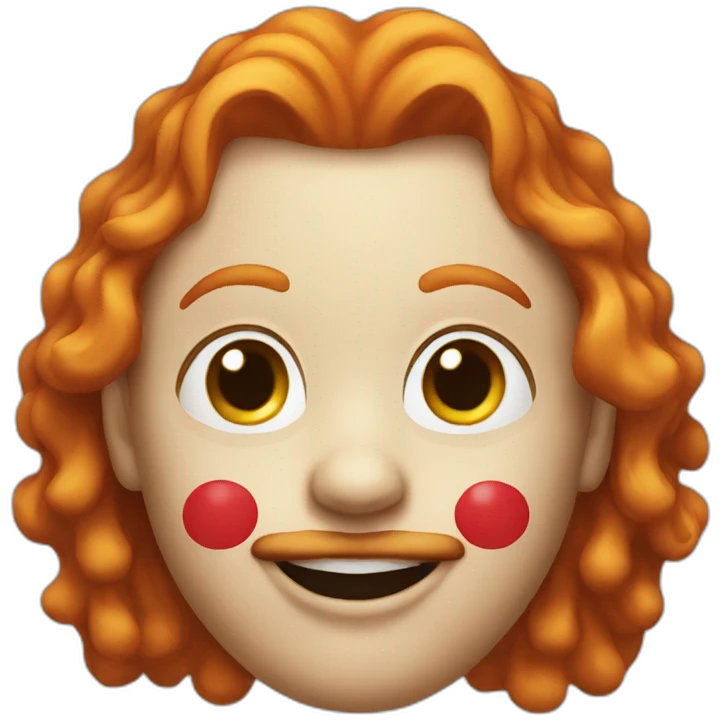 clown face ginger hair emoji