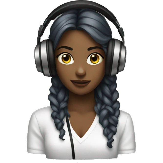 Girl dj emoji