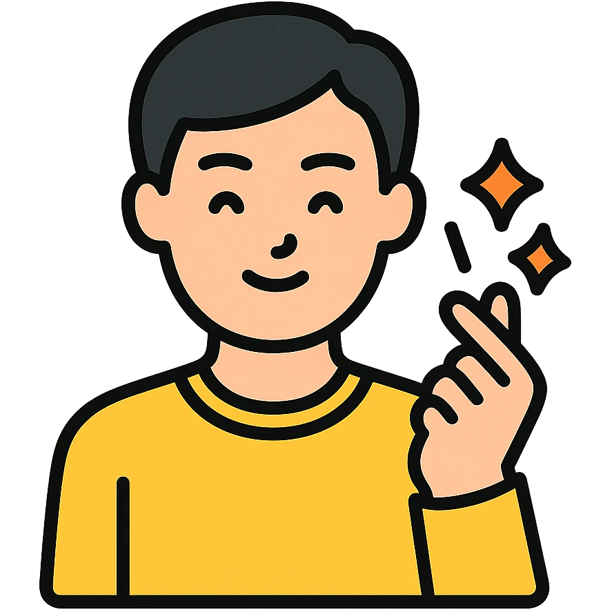 Korean man snapping his fingers icon emoji