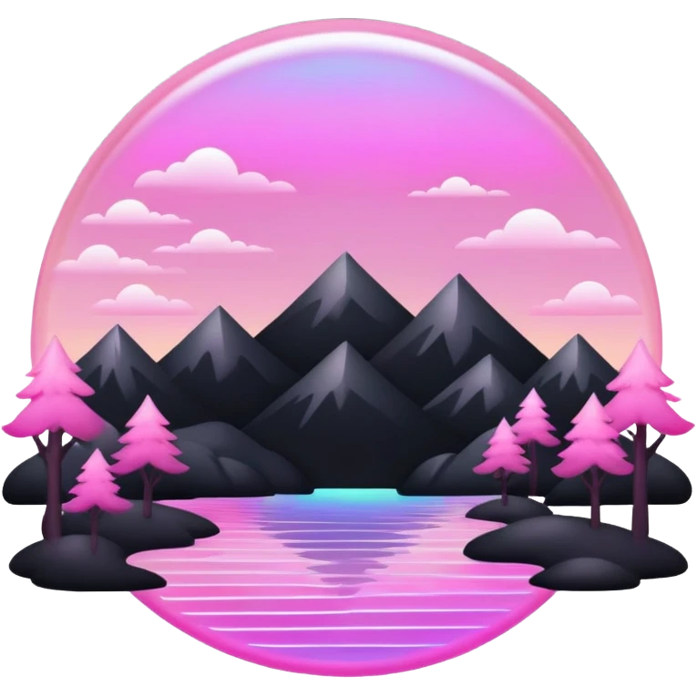  Black-pink-Iridescent-aesthetic-scenic-Decorations emoji