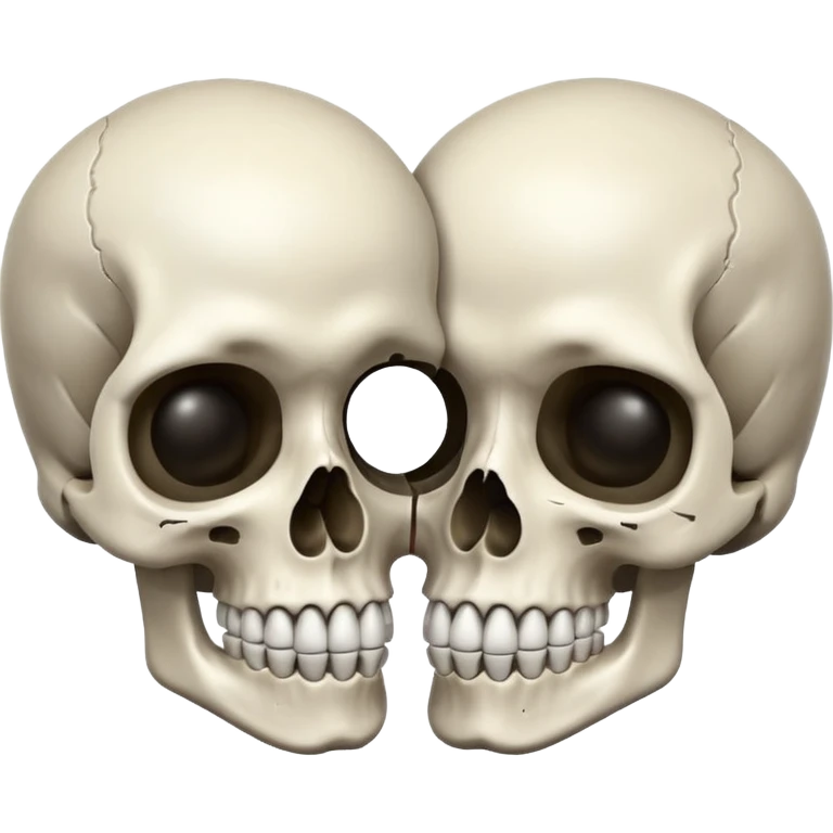 2 skulls in love emoji