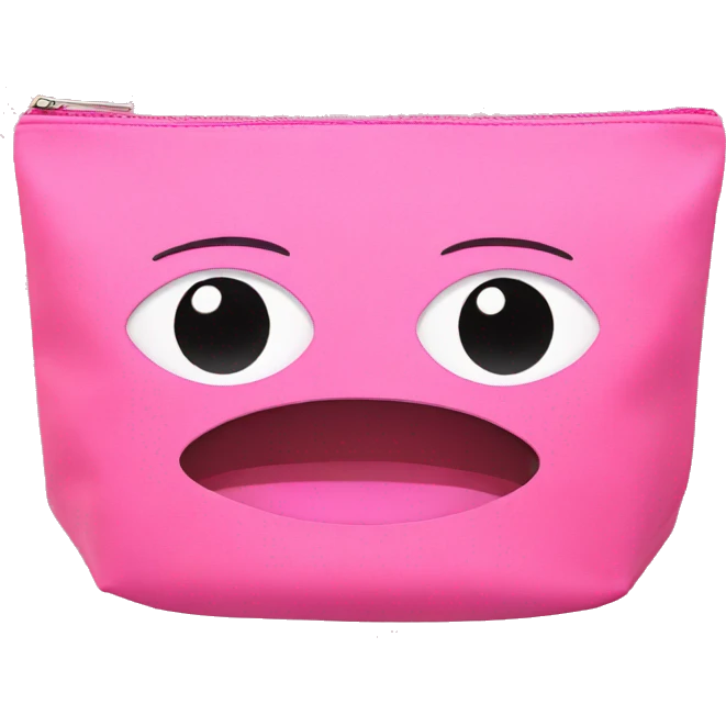 Pink makeup bag emoji