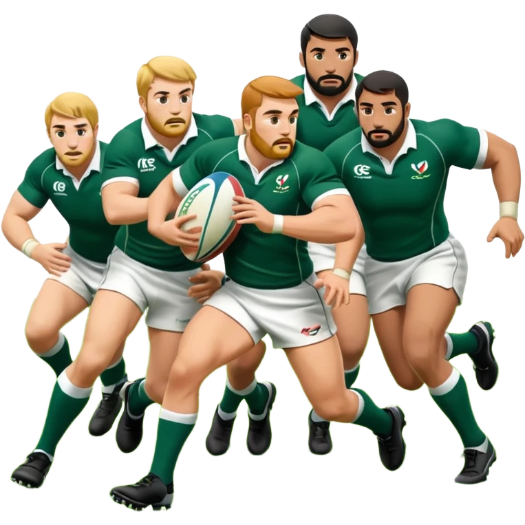 a rugby ruck emoji