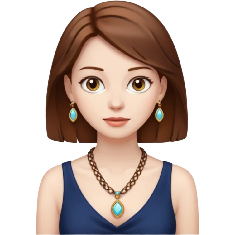 a faceless woman with brown hair emoji