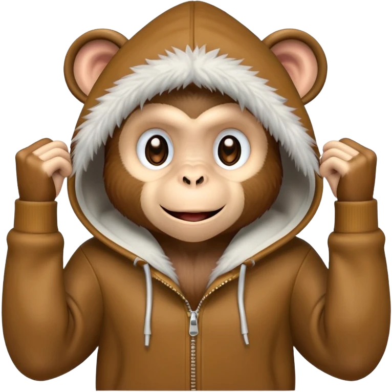 Monkey wearing a hoodie emoji
