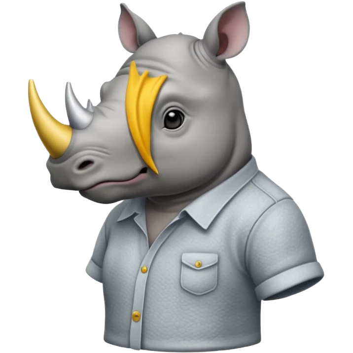 rhino with shirts emoji