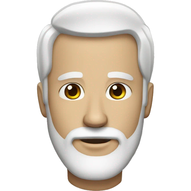 fifty white Man white beard short hair brown eyes emoji