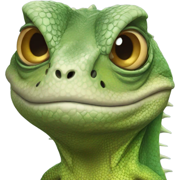 Lizard with long hair emoji