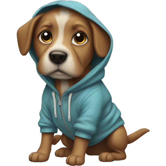 Dog with hoodie emoji