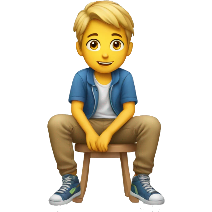 kid sitting emoji