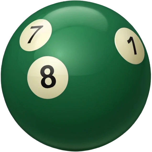 green billiard ball 7 number emoji