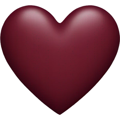 A burgundy heart emoji