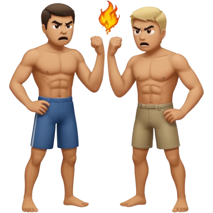 two men arguing full body emoji