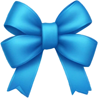 blue bow emoji