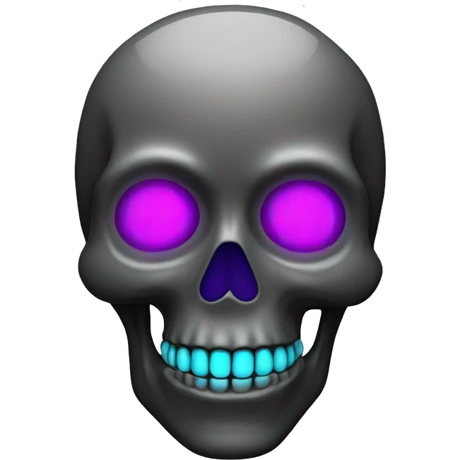 neon skull emoji