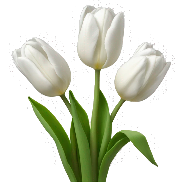 White tulips emoji