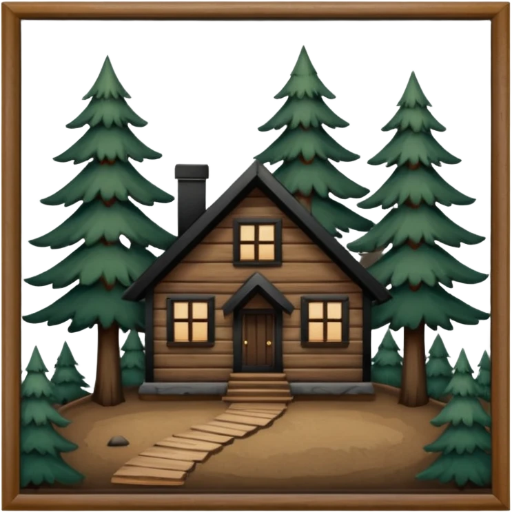 house in the middle of the woods emoji