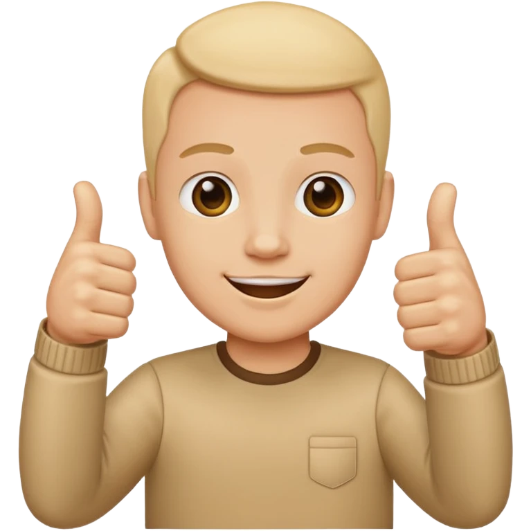 Thumbs with a face holding up two thumbs that are giving a thumbs up emoji