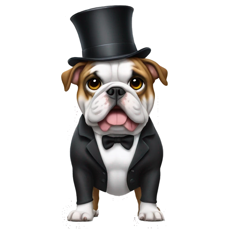 english bulldog conductor music emoji