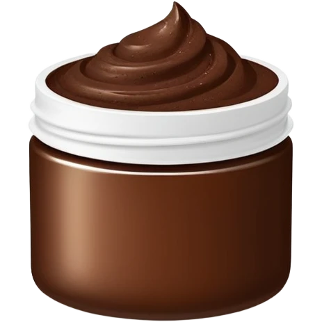 Dark brown Body scrub cream pot  emoji