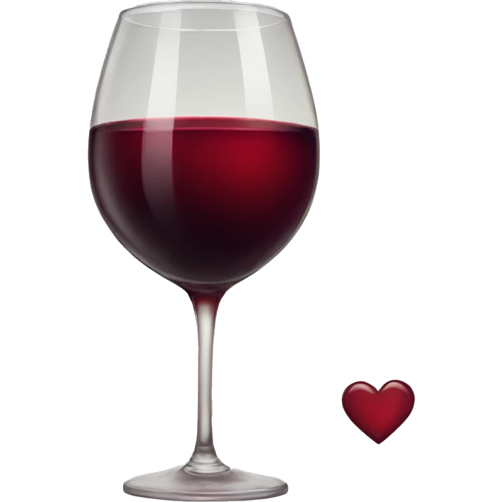 Wine heart emoji