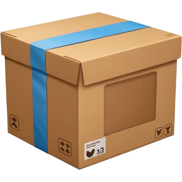 one cardboard box emoji