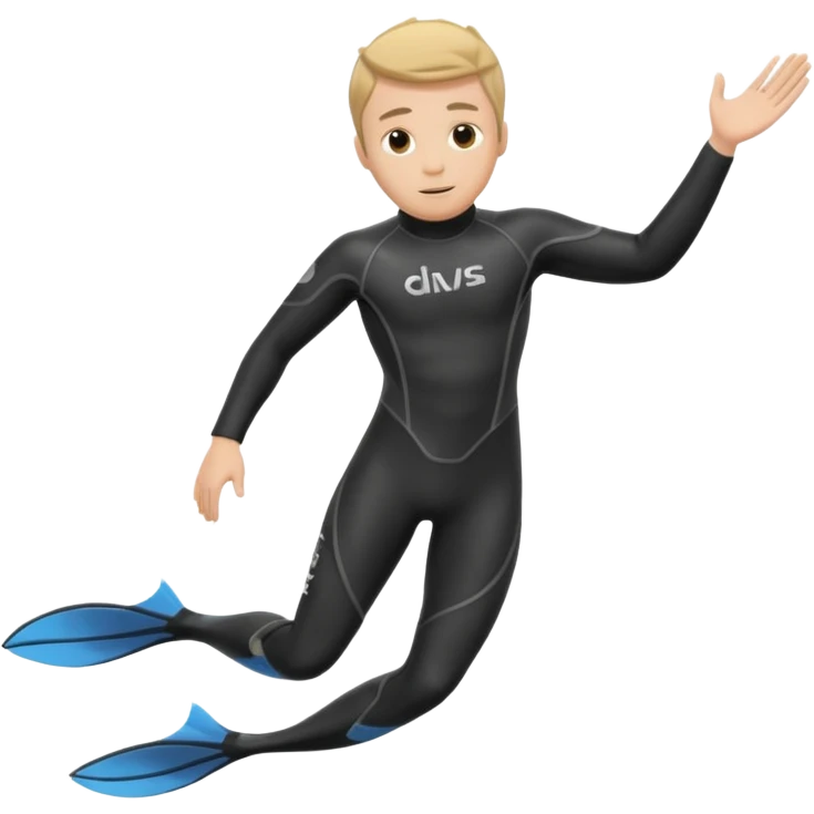 plongeur avec palmes et combinaison emoji