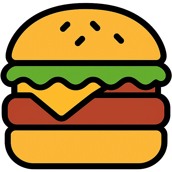 colored burger icon emoji