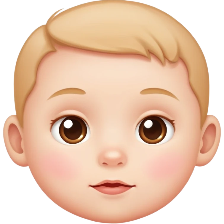 flat baby face with rosy cheeks emoji