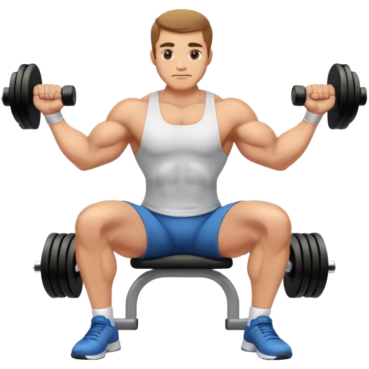 man seated weighted wrist curl emoji