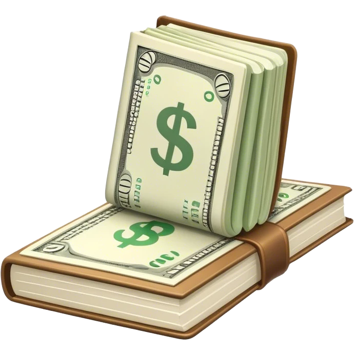 Book with money emoji