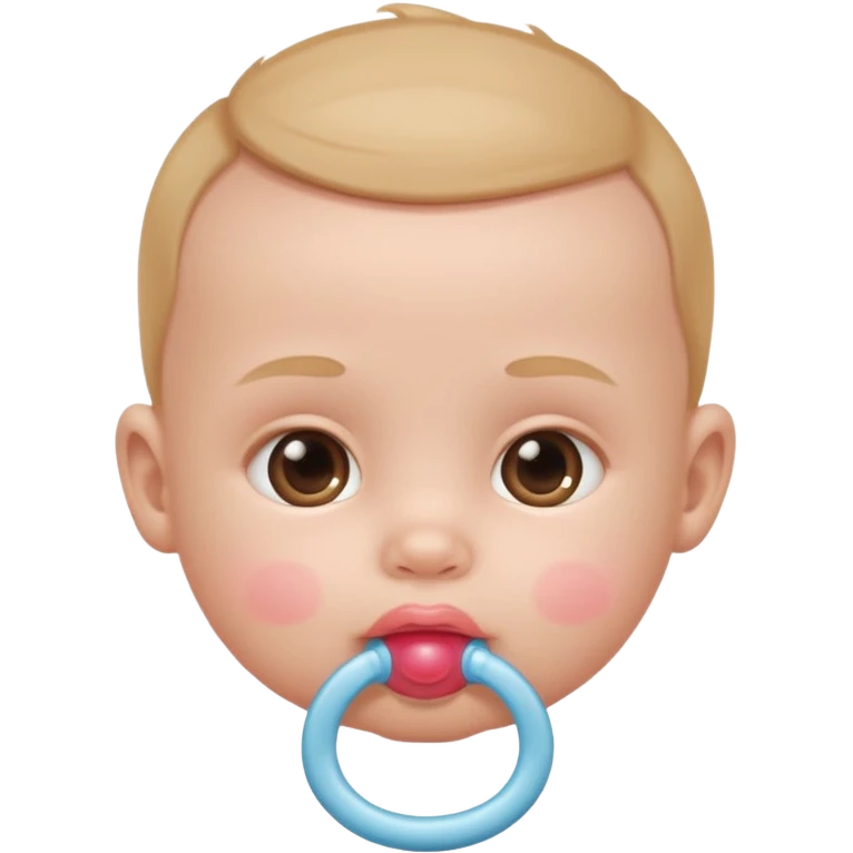 very smalll  baby with pacifier face emoji