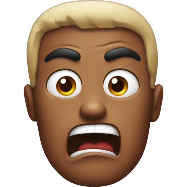 Angry ayoooo face emoji