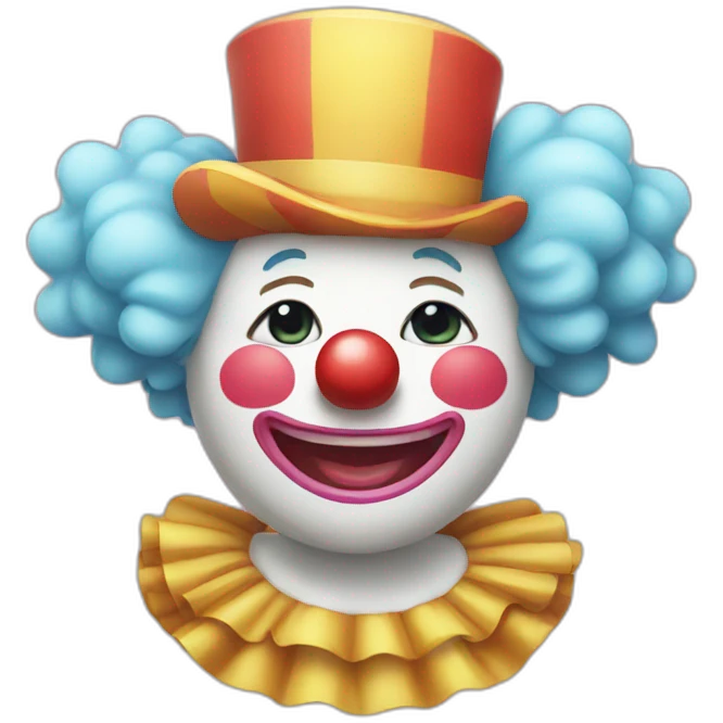 kawaii clown emoji