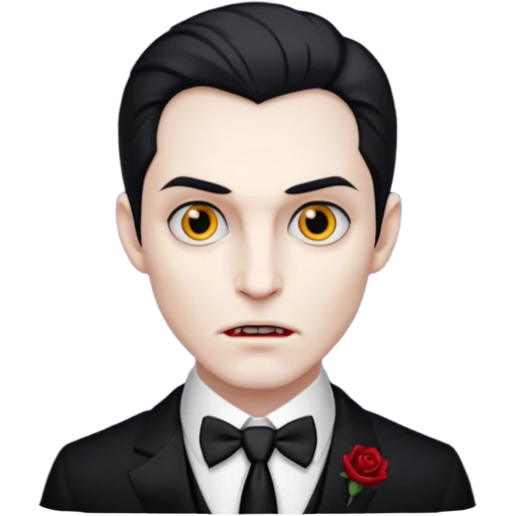 vampire with tie emoji