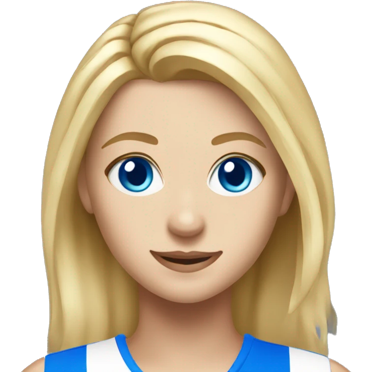 summer olympics blonde girl with blue eyes playing volleyball emoji